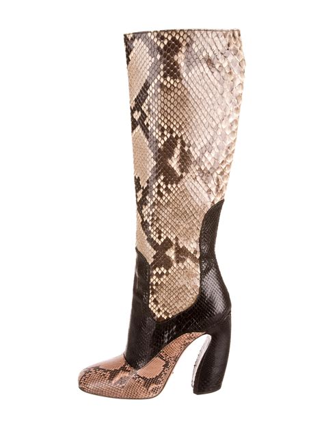 prada leather boots cheap|prada snakeskin boots.